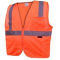 Gss Safety GSS Safety 1002 Standard Class 2 Mesh Zipper Safety Vest, Orange, 4XL 1002-4XL